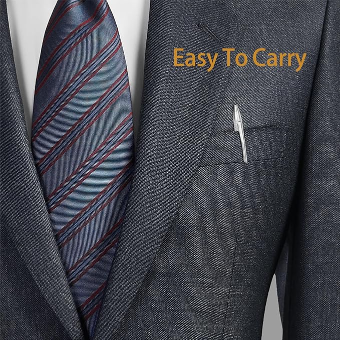 Cambond Ballpoint Pens Fancy Pens - Wedding Guest Book Metal Pen Uniform Christmas Gift Sliver Pen Black Ink 1.0mm Medium Point, 3 Pens with 3 Refills (Silver)