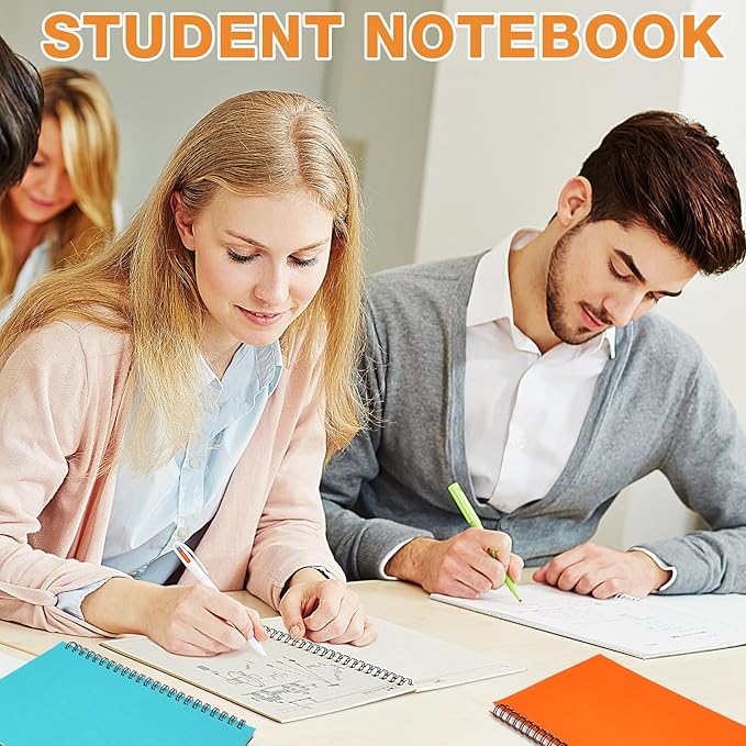 Eersida 20 Pack A5 Spiral Notebook College Ruled Spiral Notebook Bulk 5.5 x 8.3 Inch Hardcover Notepads Lined Travel Writing Journal Notepad, 50 Sheets 100 Pages(Bright Color)