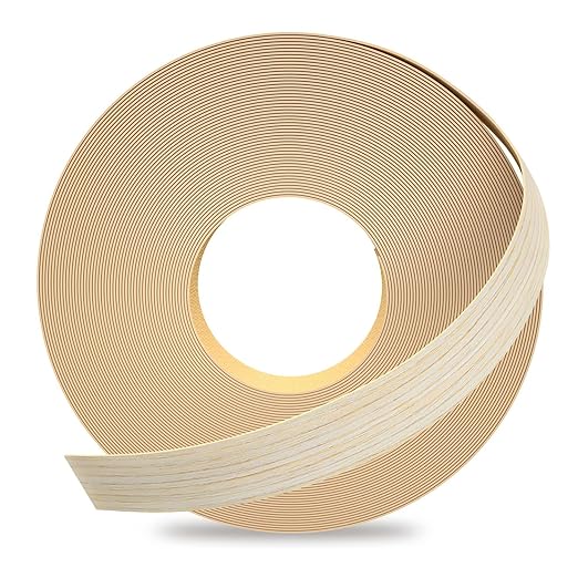 GSCIT Club Oak Edge Banding, 3/4 inch x 50ft roll of Veneer Edge Banding Preglued Flexible, Real Wood Tape Banding