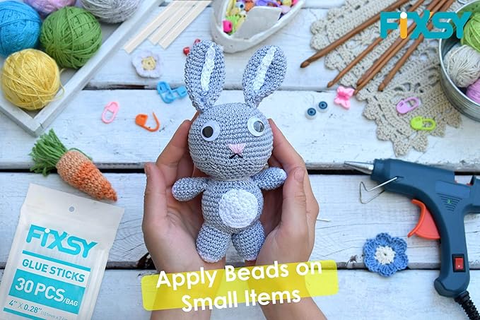 FIXSY Hot Glue Gun Sticks Low Temp Low Melt Cool Glue, Mini Size 4" Long x .28" Diameter 5/16 7mm, 30 Counts/Pack, 15 Packs, 450 Counts/Box, Scrapbooking