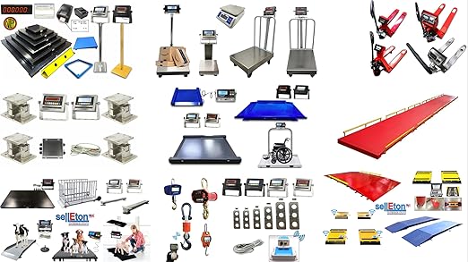 SellEton SL-700-2x2-5K Floor Scales, Accurate Pallet Scales with Smart Digital Indicator for Warehouse Shipping and Heavy Duty Industrial Weighing (24"x24", 5000 lb x 1 lb)