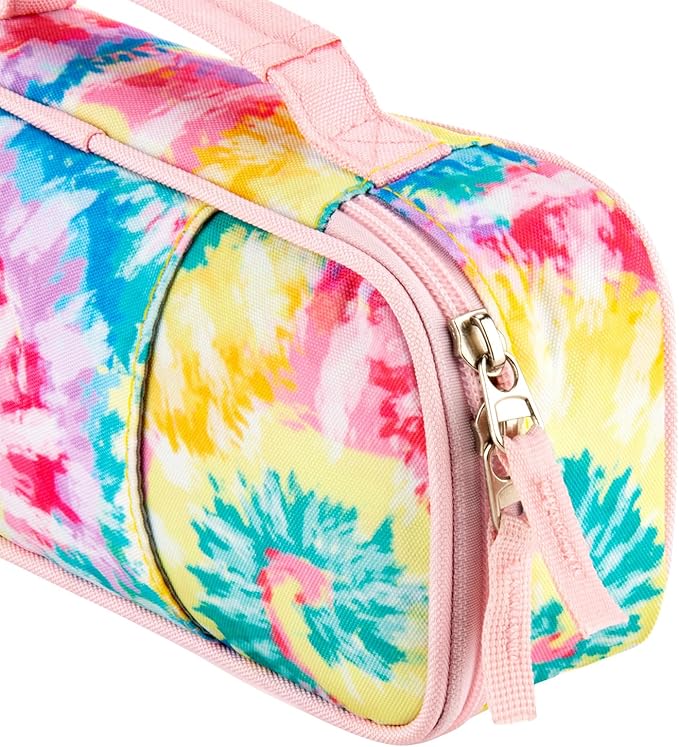 Choco Mocha Tie Dye Pencil Case for Girls, Soft Pencil Case Kids Pencils Pouch for Kindergarten Girls,Colorful
