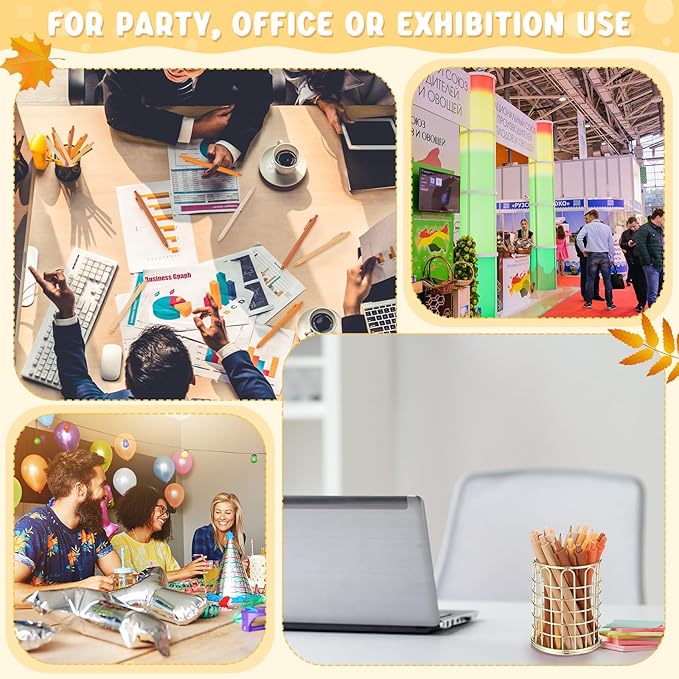 50 Pcs Ballpoint Pens Bulk Retractable Writing 1. 0 mm Black Ink Cute Pens Smooth Writing Color Fancy Gift for Teacher Student Employee Office School Home Baby Shower Supplies (Maple Color)