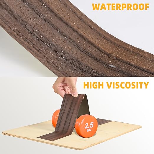 GSCIT Club Wood Grain Repair Tape, 2.4 inch X 100ft Self Adhesive Natural Walnut Grain Repair Patch for Tables, Chairs, Baseboards, Doors, Windows, Floors, Handicraft DIY.