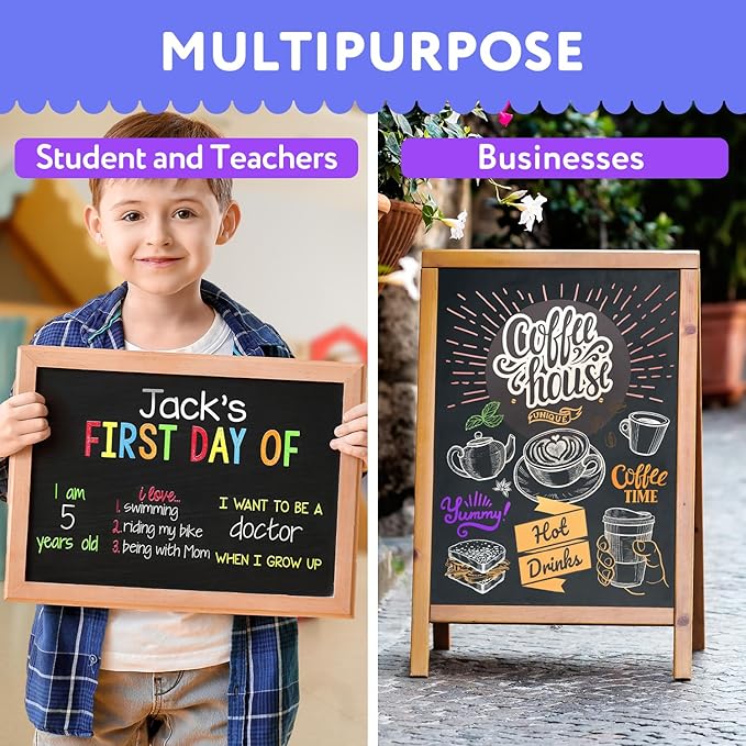 TFIVE White Chalk Markers - Dry & Wet Erase Marker Pens for Chalkboards, Signs, Windows, Blackboard, Glass, Mirrors, Liquid chalkboard markers with Reversible Tip and 24 Labels(8 Pack)