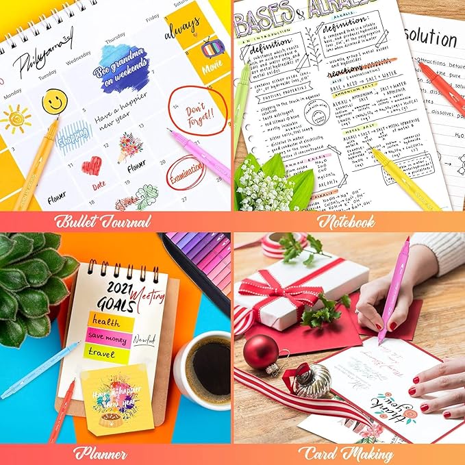 Soucolor Art Supplies for Adults Kids, 72 Colors Dual Tip Brush Fine Tip Markers, Art Kit Drawing Set with Art Case Coloring Set, Art Set for Kids, Kids Art Supplies for School, Gifts for Girls & Boys