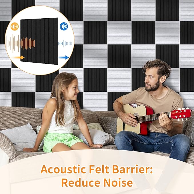 Smarpau Large Cork Board 48"x36", 12 Pack Bulletin Board for Walls, Felt Bulletin Boards Wall Paneling Pin Board Tack Board, Felt Wall Tiles for Office Classroom Decor