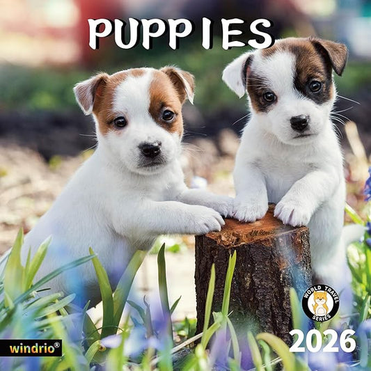 2026 Wall Calendar,Calendar 2026, November 2025 - December 2026, Wall Calendar Puppy Dog, 12" x 24" Opened,Full Page Months Thick & Sturdy Paper for Calendar Organizing & Planning
