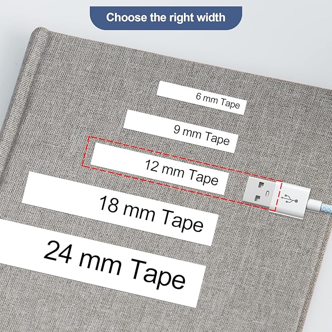 Unismar 8-Pack Compatible for Brother Black on White 12mm Label Tape Replacement for Ptouch PTD200 PTD202 PTD210 PTD600 PTD400 PTH100 PTH110 PT1280 Label Printer 26.2Ft(8m)