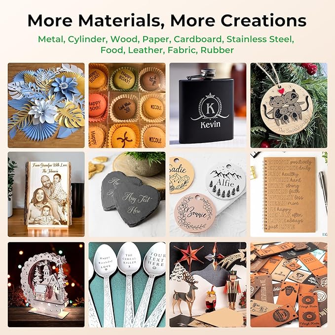 Creality Falcon 5W Laser Engraver Machine, 72w High Precision 0.06mm Laser Cutter and Engraving Machine for Wood Metal Leather Acrylic Glass, 10000mm/min, Offline Usage, CNC Laser Engraver