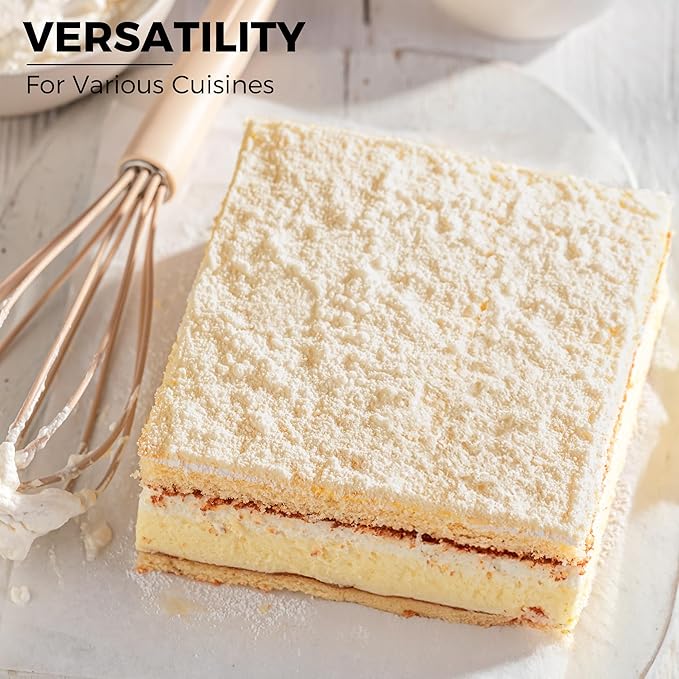 HONGBAKE 8x8 Cake Baking Pan Set, Nonstick Square Brownie Pans with Wider Grips, 2 Pieces, Heavy Duty, Grey