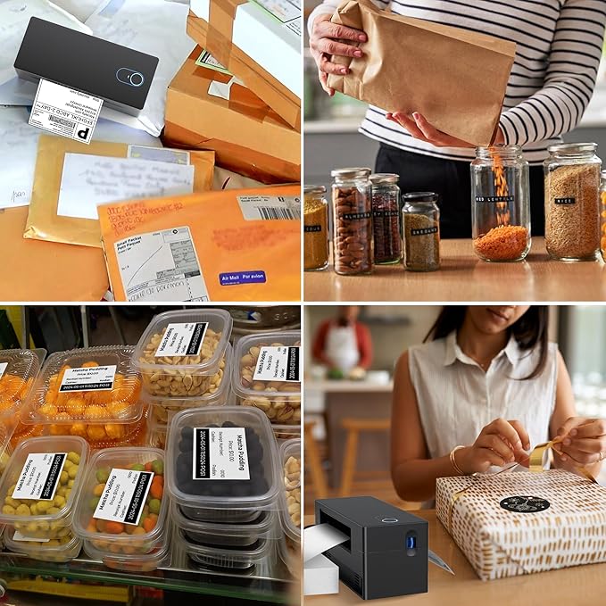 Nelko Bluetooth Thermal Shipping Label Printer, Wireless 4x6 Shipping Label Printer for Shipping Packages, Support Android, iPhone and Windows, Widely Used for Amazon, Ebay, Shopify, Etsy, USPS