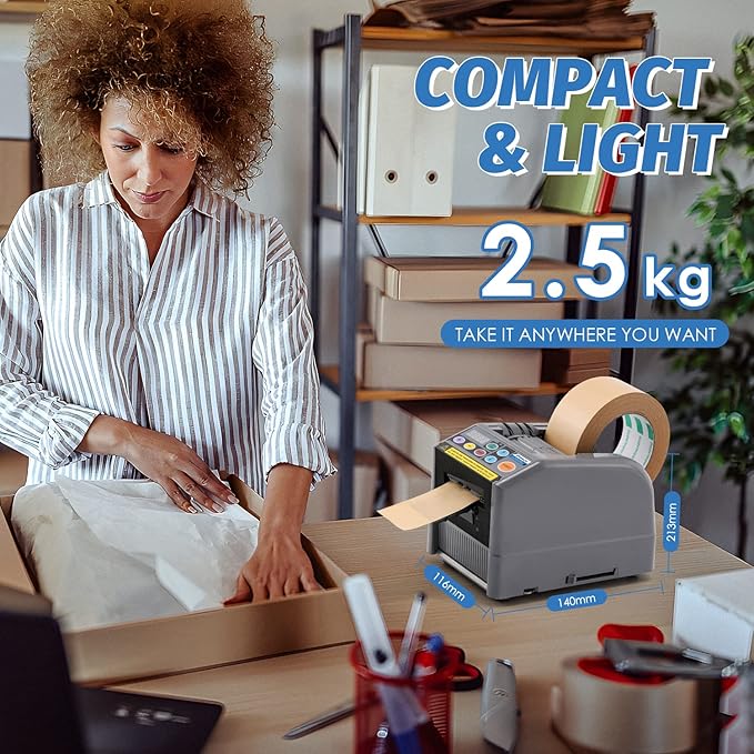 Automatic Tape Dispenser, Electric Ribbon Cutting Machine, Upgraded Silicone Wheel for 6-60mm Width Tape/Ribbon, Max. Cutting Length 999mm, 110V, Unsuitable for Elastic Ribbons