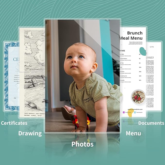 5 Mil Thermal Laminating Sheets 30 Packs, 9” x 11.5” Clear Laminating Pouches Holds 8.5 x 11 Inch Sheet Lamination Plastic Paper for Laminator, School Office Supplies Laminate