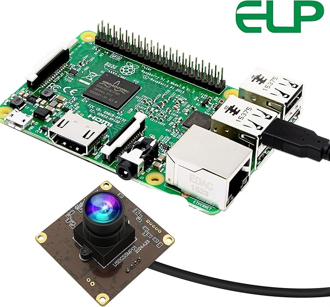 ELP 5MP Global Shutter 50fps USB Camera for Computer UVC USB2.0 Lightburn High Speed 60fps PC Web Camera Wide Angle for Live Streaming (100 Low Distortion Lens)