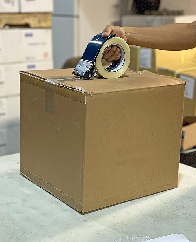 WOD Excell ET-266 Heavy Duty Metal Frame Filament Strapping Tape Dispenser: Fits 2 inch Wide, Blue