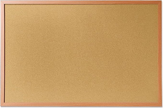 Cork Bulletin Board for Wall - 36” x 24” Bulletin Board Wall Mounted Wood Frame Message Board pin Board for School,Office and Home
