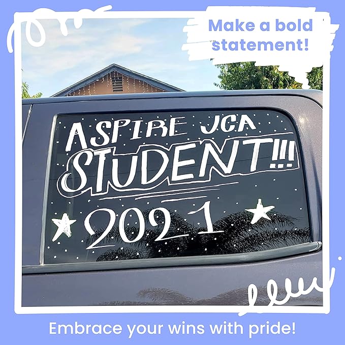 White Jumbo Chalk Markers - 15mm Window Markers | Pack of 4 White Pens - Use on Cars, Chalkboard, Whiteboard, Blackboard, Glass, Bistro | Loved by Teachers, Artists, Businesses