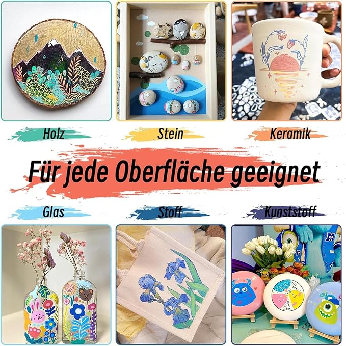 TBC The Best Crafts 108 Colors Dual Tip Acrylic Paint Markers, Double zipper design Topgrade Canvas bag,Waterproof, Non-Toxic, odorless, Suitable for Paper,Pottery, Stones, Glass,outdoor painting