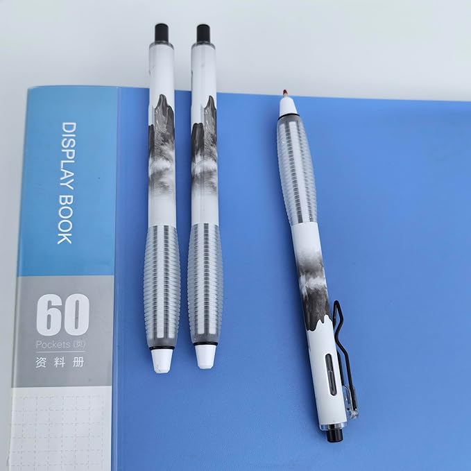 Fengtaiyuan GRB05P12 Silent Press Neutral Pen - Black Ink, 0.5mm Bullet Head, Smooth Writing, 12 Count (Black05P12)