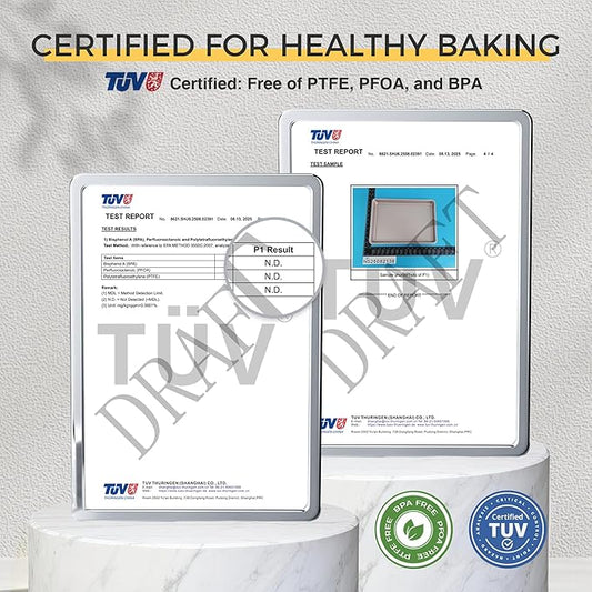 HONGBAKE Baking Sheet Pan Set, Cookie Sheets for Oven, Nonstick Half/Quarter/Jelly Roll Pans with Diamond Texture Pattern, Heavy Duty Cookie Tray, Pink