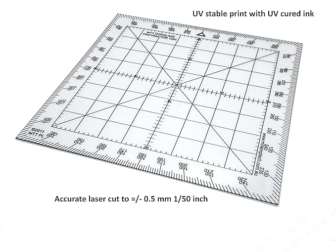 Douglas Protractor Graduated in Degrees for Angle Measurements and map Plotting for Outdoor, Marine or air Navigation, Hiking, Orienteering and Survival