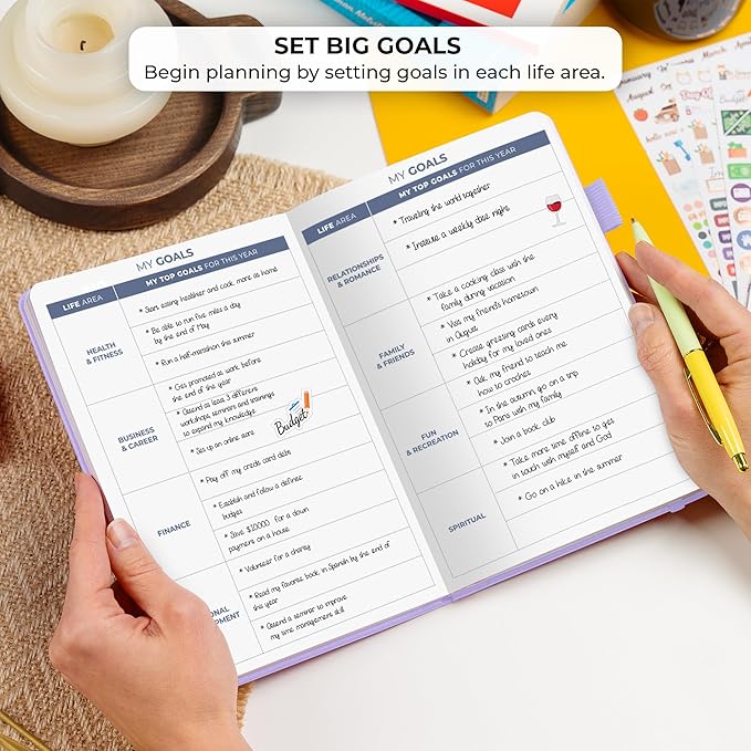 Clever Fox Planner 2nd Edition – Colorful Weekly & Monthly Goal Planner, Time Management & Productivity Organizer, Undated, A5 (Lavender)