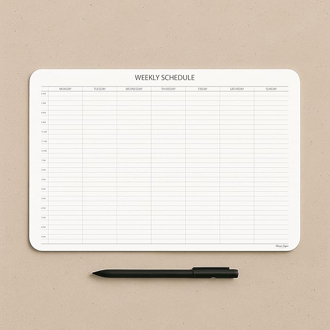 Schedule Pad, Tear Off Undated Weekly Planner Notepad, A4 Size (8,3" X 11,7"), Premium Thick Paper with Cardboard Back Support, Weekly Desk Planner by CLEVER SIGNS