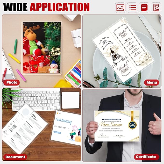 CAREGY 300 Pack Laminating Sheets, Holds 8.5 x 11 Inch Sheets,5 Mil Thermal Laminating Pouches,9 x 11.5 Inches Lamination Sheet Paper for Laminator, Clear, Letter Size, Office and School Supplies