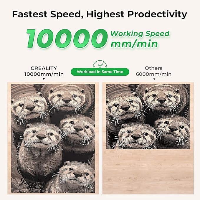 Creality Falcon 5W Laser Engraver Machine, 72w High Precision 0.06mm Laser Cutter and Engraving Machine for Wood Metal Leather Acrylic Glass, 10000mm/min, Offline Usage, CNC Laser Engraver