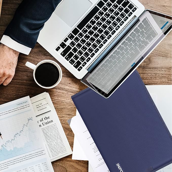 ENGPOW 13 Pocket Expanding File Folder,Fireproof Accordion File Folder Document Organizer with Zipper Closure,Portable Filing Organizer Safe with Colorful Tabs for A4/Letter Size Paper,Files(Blue)