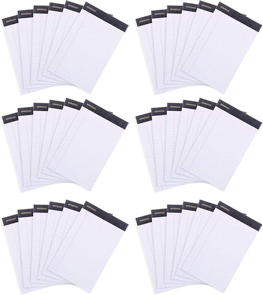 Mintra Office Legal Pads, ((xPremium, 5in x 8in, Narrow (White), 36pk (6-6pks))