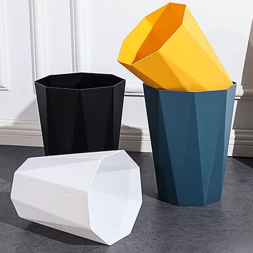 Small Trash Can 2 Pack Bathroom Garbage Can 2.6 Gallon Waste Basket for Dorms Bedrooms Offices, Blue