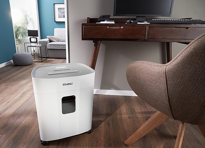 Dahle PaperSAFE PS 380 Paper Shredder, Oil Free, Jam Protection, Security Level P-4, 15 Sheet Max, Shreds CDs, Staples, Paper Clips & Credit Cards