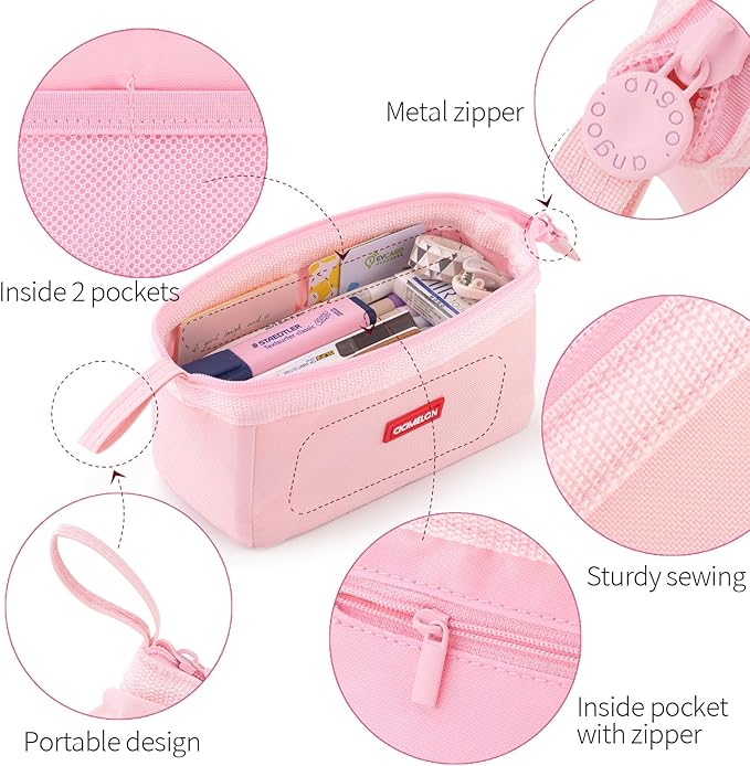 CICIMELON Pencil Case Large Capacity Pencil Pouch Pen Bag for School Teen Girl Boy Men Women