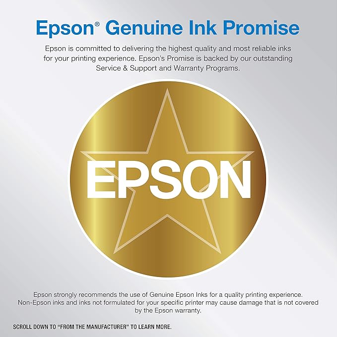 Epson EcoTank Pro ET-5850 Wireless Color All-in-One Supertank Printer, White & T522 EcoTank Ink Ultra-high Capacity Bottle Color Combo Pack (T522520-S)