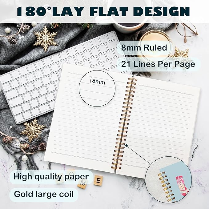 BearCake Cowgirl Boot Notebook, Cowgirl Stuff, Cowgirl Gifts, Western Office Supplies, Western Stuff for Women, Boho Western Notebook Journal 5.5x8.3 blue