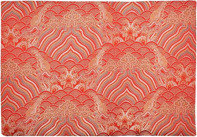 BLBMH A5 Book Covers with Bookmarks Adjustable Fabric Paperbacks Book Cover for Privacy Hardcover Softcover Novels Notebook Protector Fit for 5.5x8.3 inch - Chinese Red