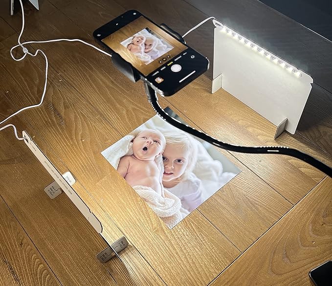 Dual Light Stands for scanning documents, Photos, Products, Albums, textbooks, and Receipts with Balanced Illumination