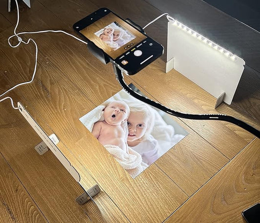 Dual Light Stands for scanning documents, Photos, Products, Albums, textbooks, and Receipts with Balanced Illumination