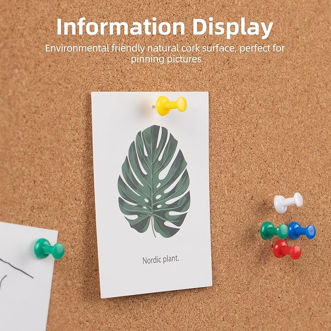 Board2by Extra Large Cork Bulletin Board 96" X 48", Black Wood Framed 8'x4' Corkboard for Wall, Wall Mounted Notice Pin Board with 18 Push Pins for School, Home & Office