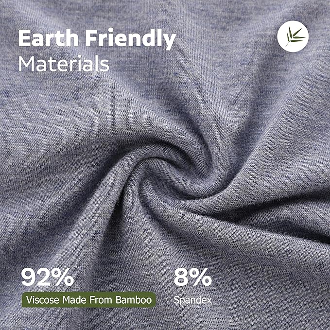 BAMBOO COOL Men's Ultra Breathable Underwear,No Riding Up Boxer Briefs with ComfortFlexible Waistband,Multipack