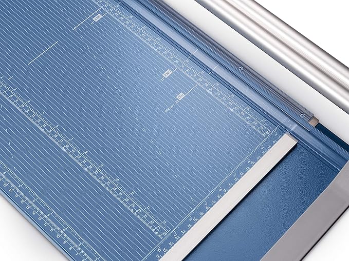 Dahle 554 Professional Rotary Trimmer, 28" Cut Length, 20 Sheet Capacity, Self-Sharpening, Dual Guide Bar, Automatic Clamp, German Engineered Paper Cutter