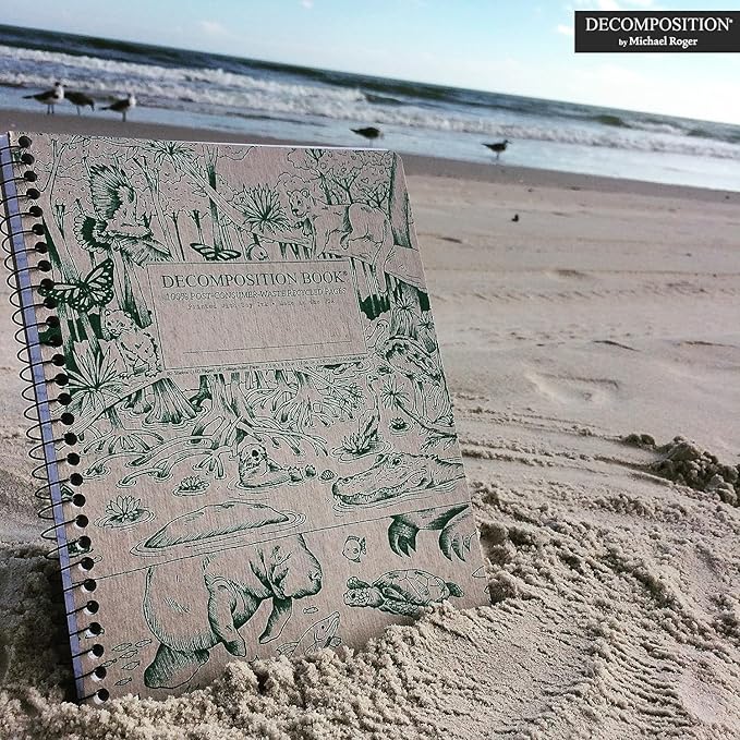 Decomposition Everglades College Ruled Spiral Notebook - 9.75 x 7.5 Journal with 160 Lined Pages - 100% Recycled Paper - Notebooks for School Supplies, Home & Office - Made in USA