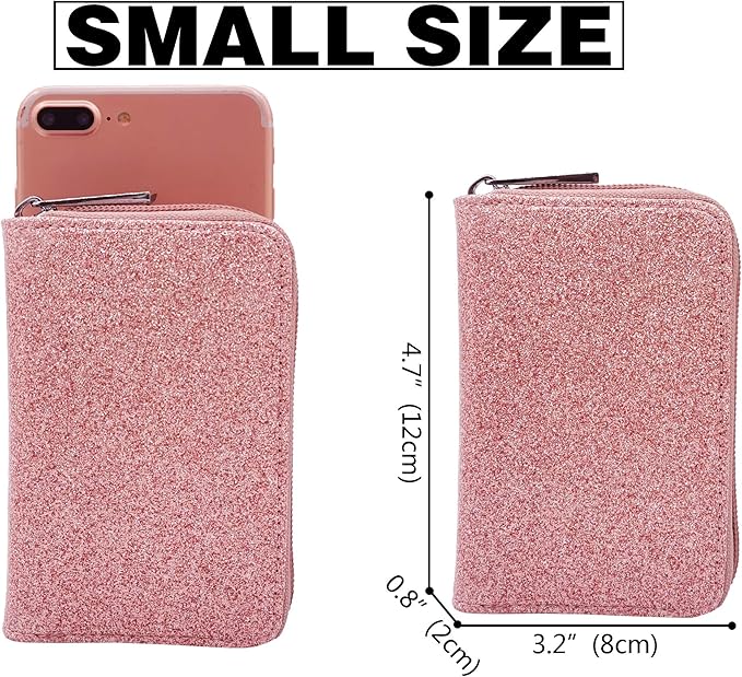 Easyoulife Genuine Leather Credit Card Holder Zipper Wallet With 26 Card Slots